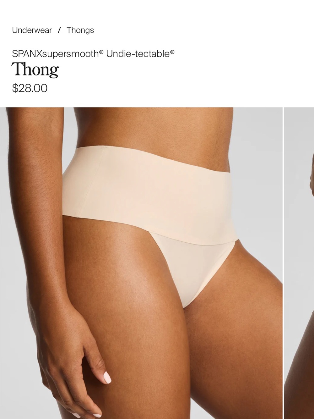 SPANX Supersmooth Undie-tectable Thong.